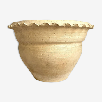 Pot cache-pot en céramique beige ⌀ 28 cm
