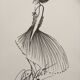 Fashion illustration Nina Ricci of the 90s