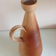 Conical soliflore vase in beige / vintage ceramic 60s-70s