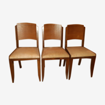 Lot de trois chaises, 1950