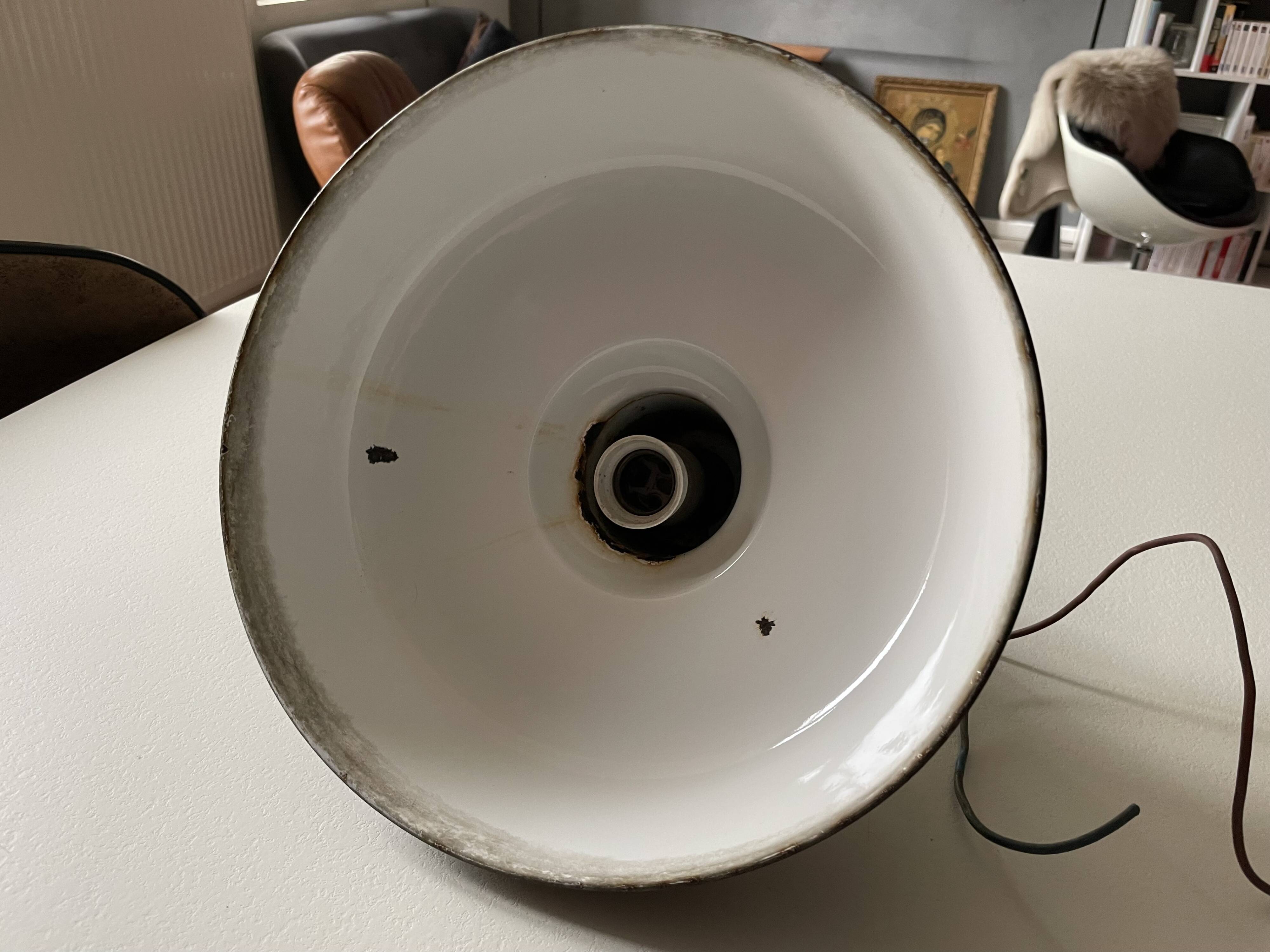 Industrial pendant light from the 50s