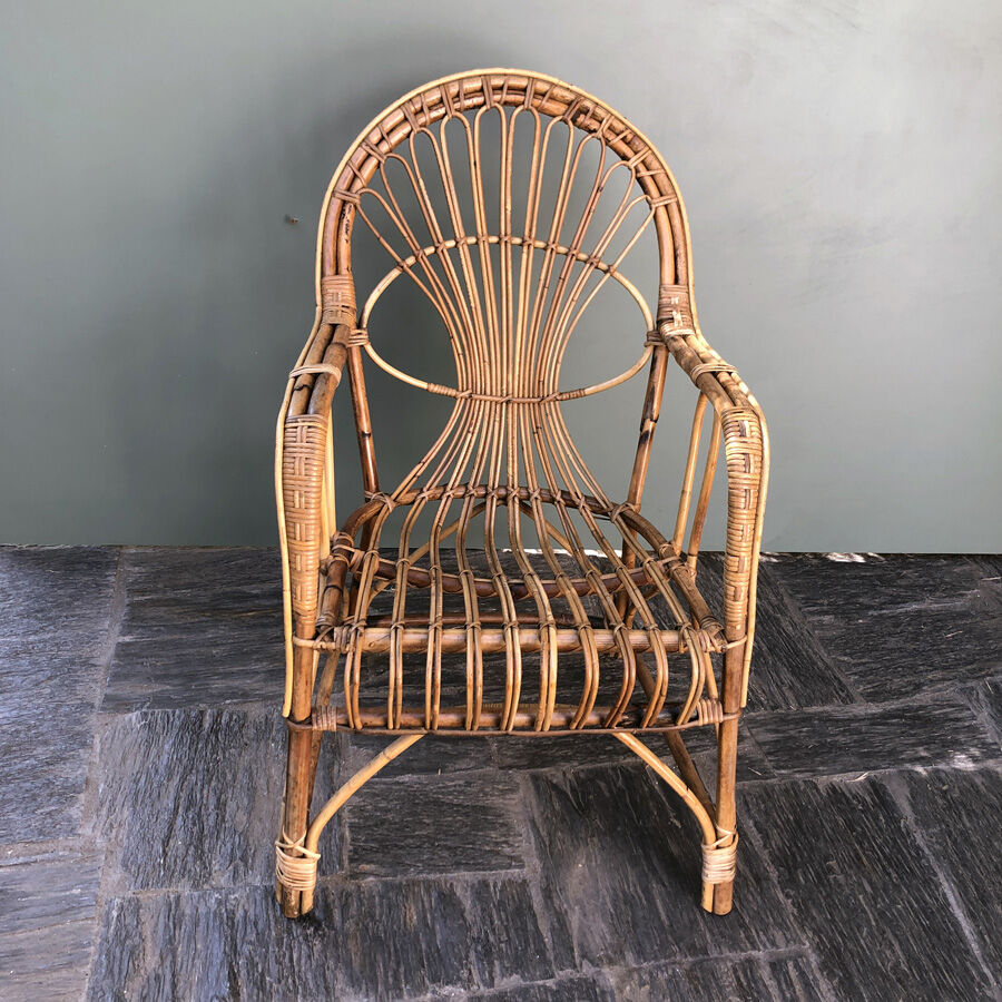 Vintage Italian bamboo chair
