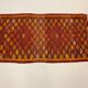Vintage turkish mini kilim 100x51 cm shabby wool small kelim rug black,red