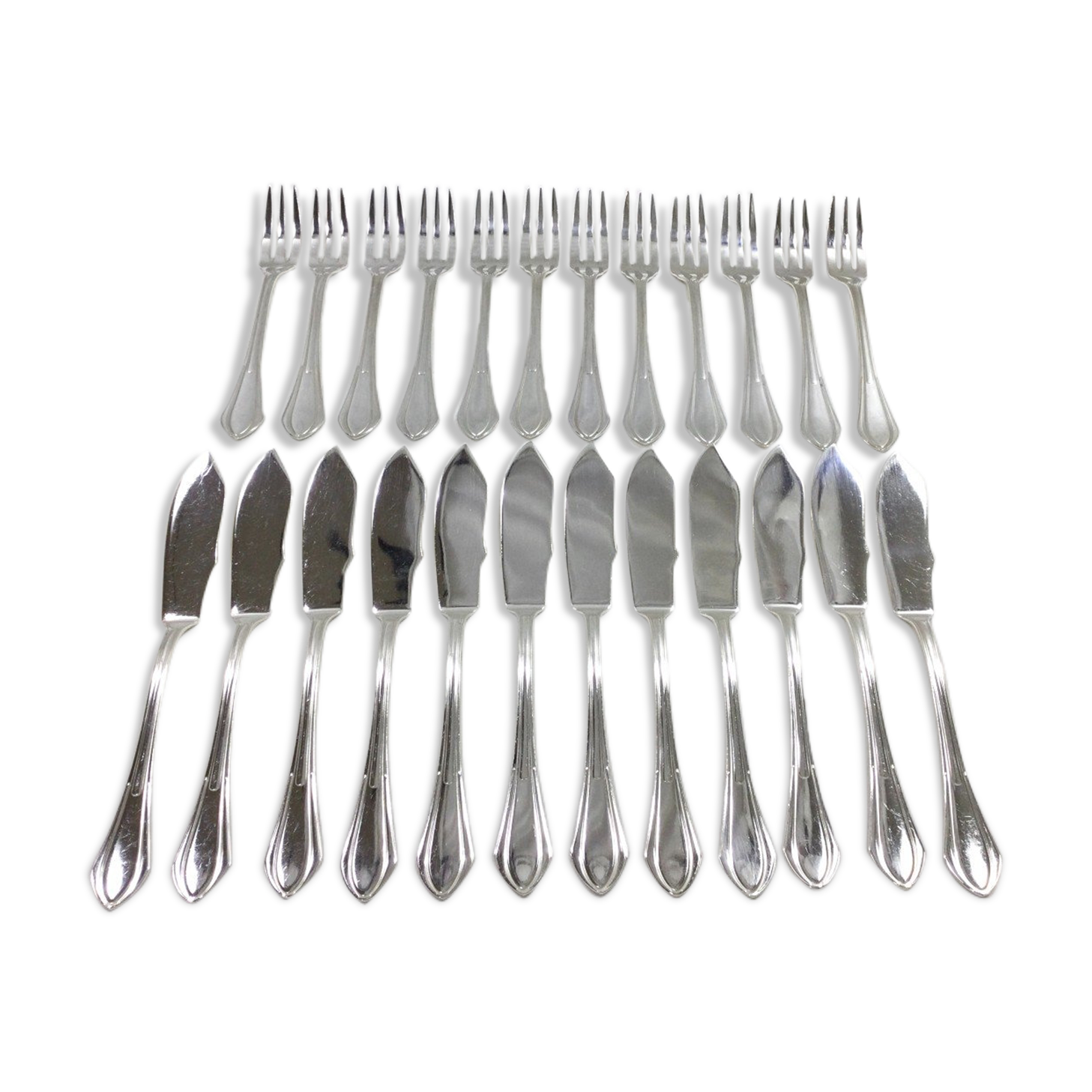 Sfam - 12 Art Deco Fish Cutlery