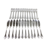 Set de 12 couverts à poisson art déco