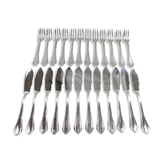 Sfam - 12 Art Deco Fish Cutlery