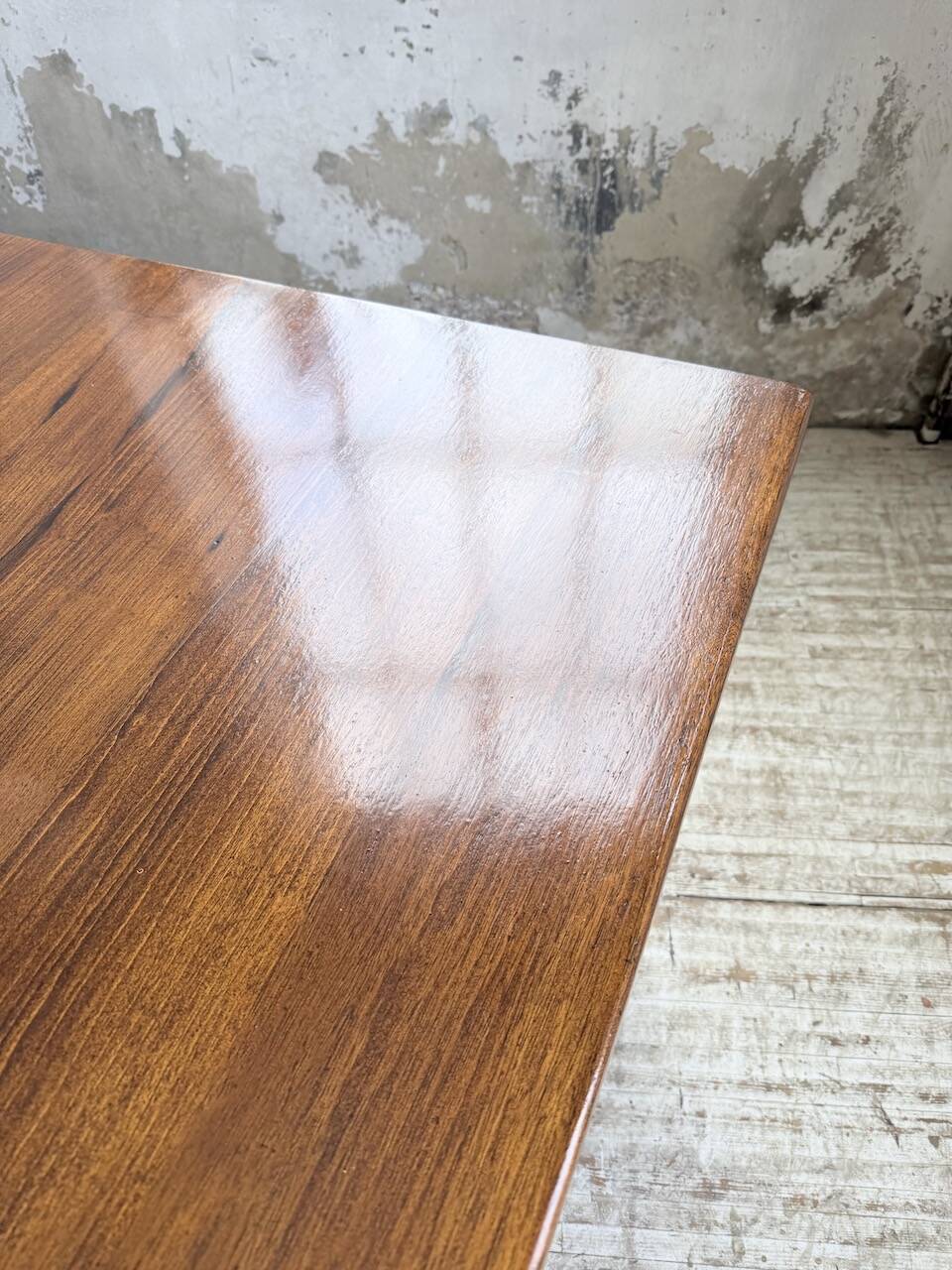 Table de ferme campagne noyer massif XL 250cm
