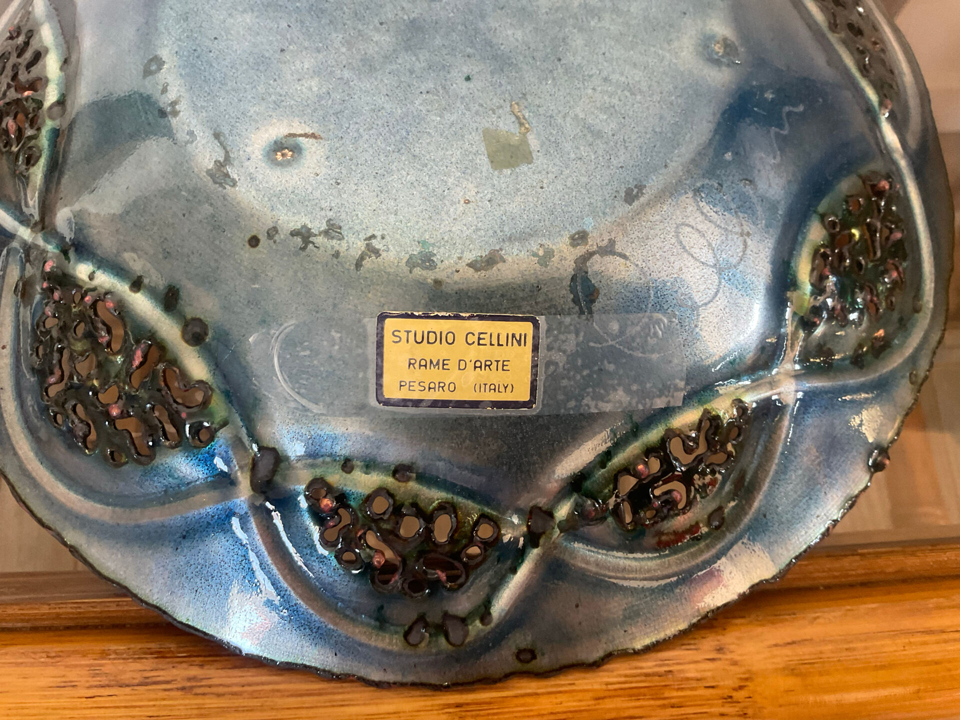 Enamelled metal cup Cellini-Italy 1970s
