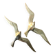 Pair of brass swallows