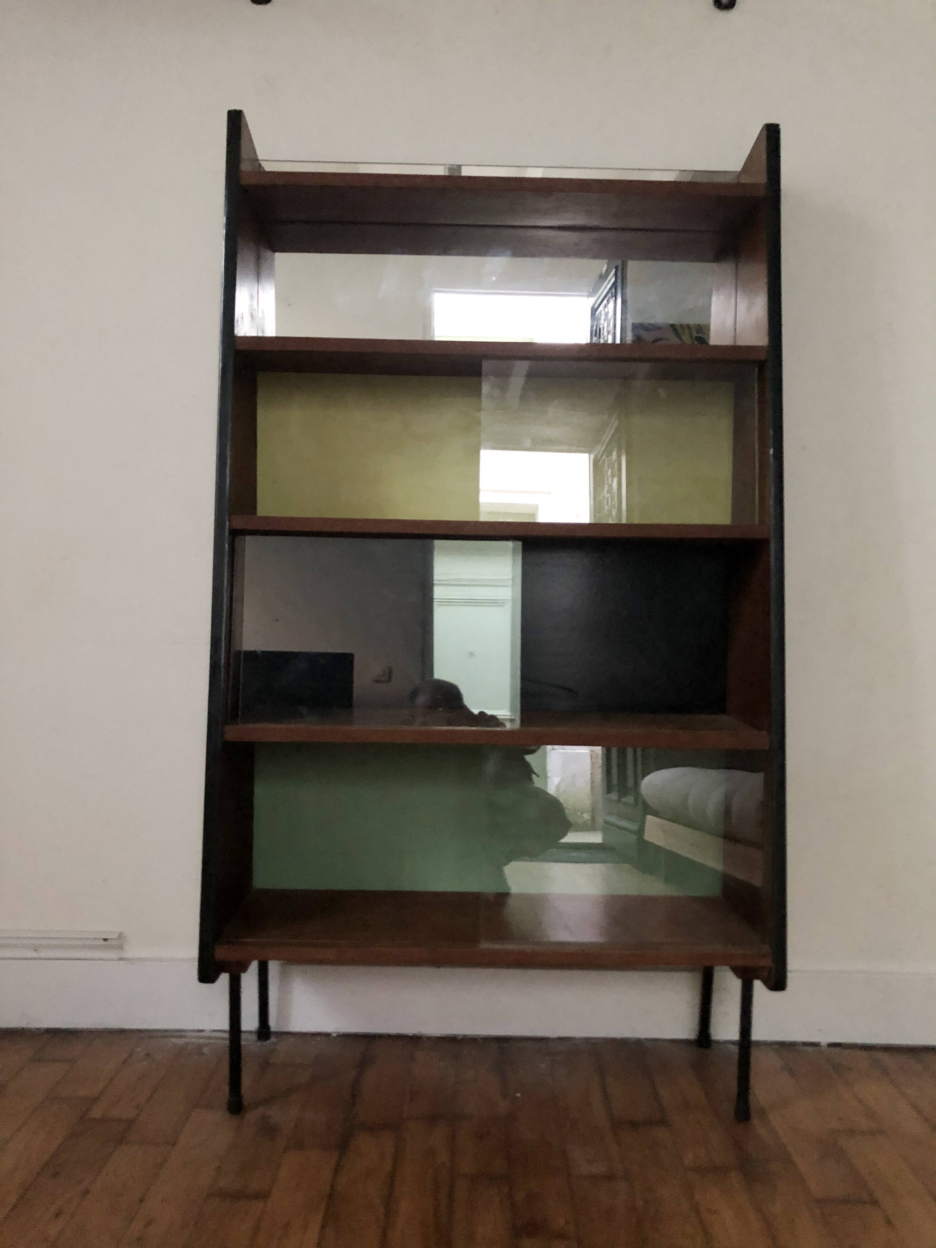 Bookcase • Vintage Shelves • Oak • Attributed to Pierre Guariche • 1950