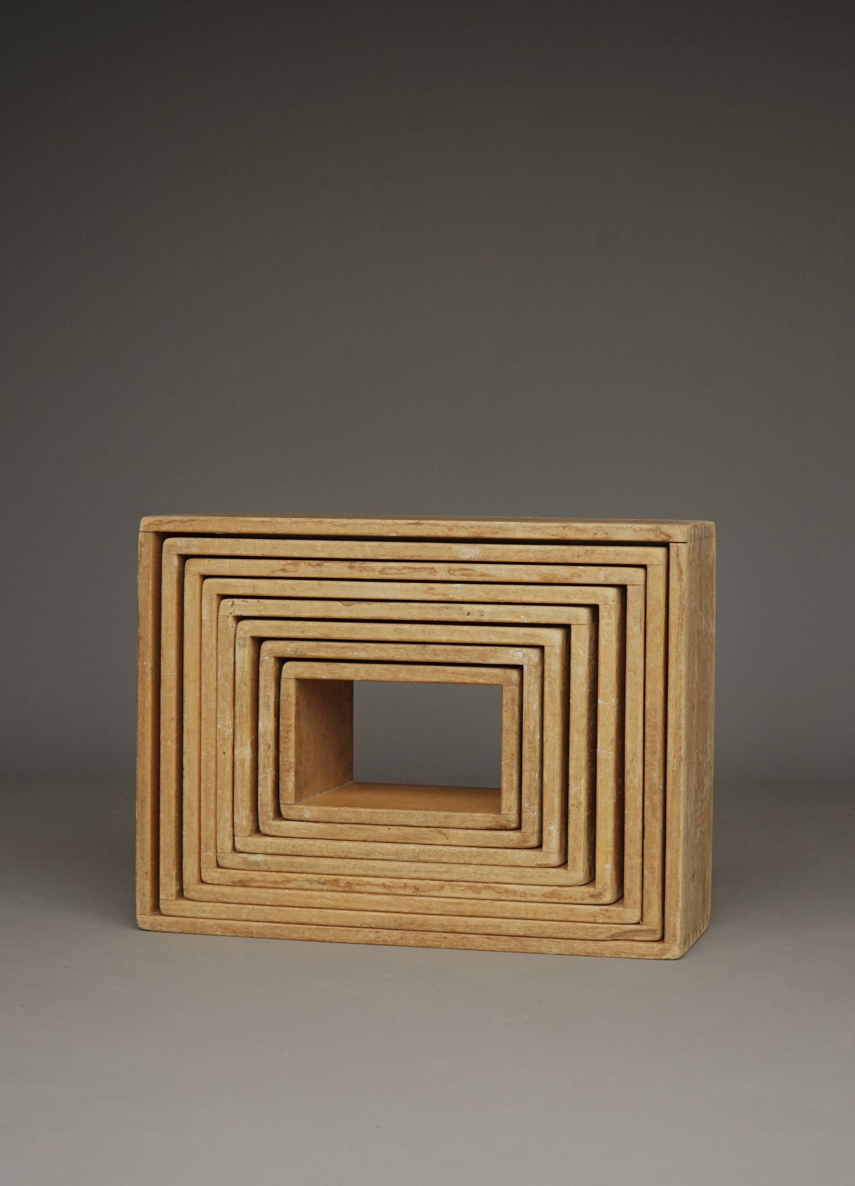 Blocs d'étagères modulaires, ensemble de 8, années 1950