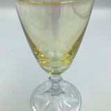 5 verre à pieds vintage multicolore