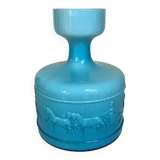 Blue opaline vase Italy