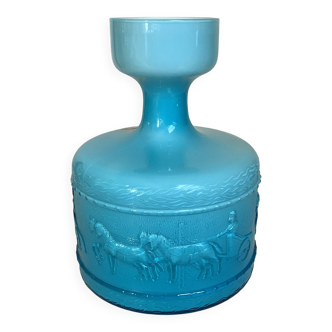 Blue opaline vase Italy