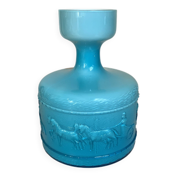 Vase en opaline bleue Italy