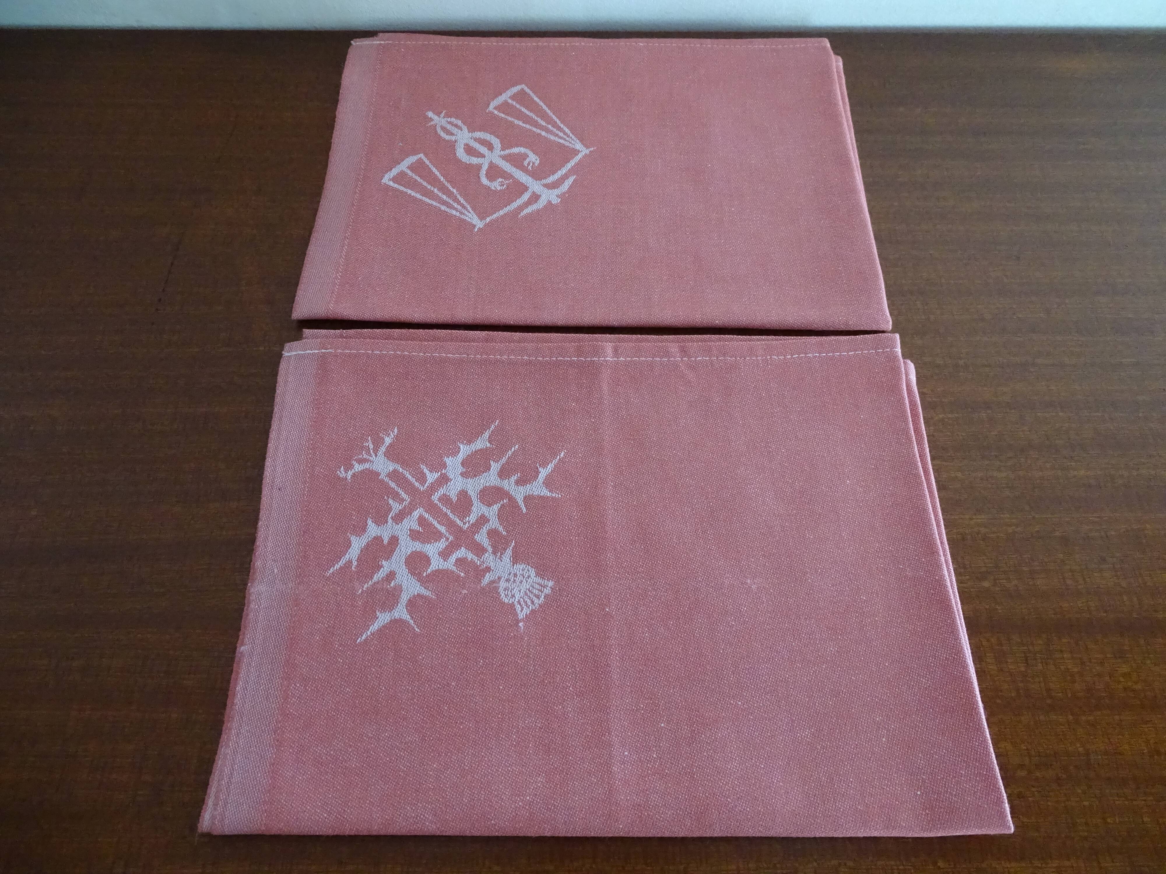 6 serviettes de table Gérardmer Vosges en coton 45 x 35
