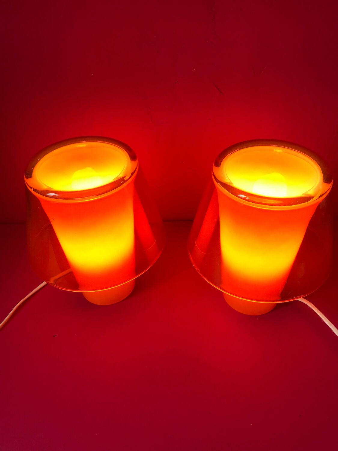 Pair of designer lamps Helena Svensson Ikea vintage