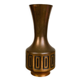 Vintage 70s Scandinavian brass vase