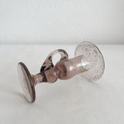 Bougeoir en verre soufflé bullé Biot vintage