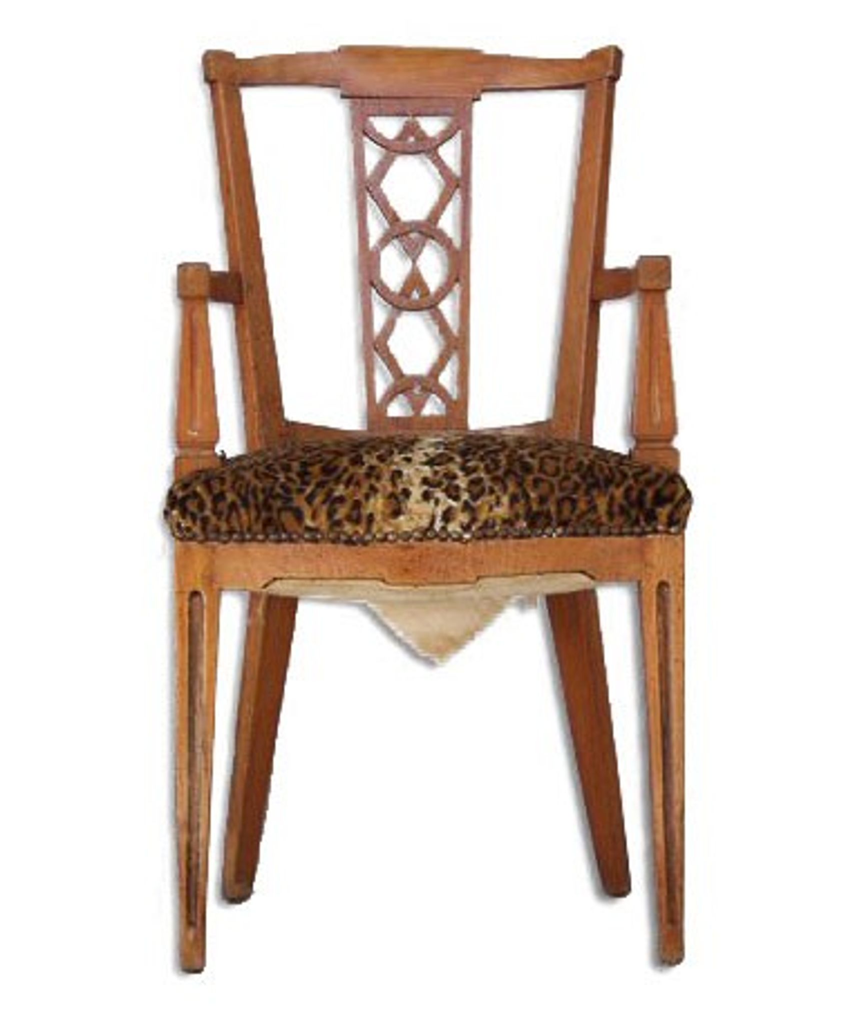 Fauteuil de bureau louis XVI en merisier