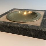 Neoclassical style pocket empty in faux-marble and brass. french work. around 1970