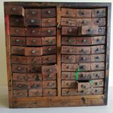 Small craft furniture, 60 drawers, circa 1950