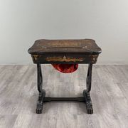 Necessary sewing furniture in blackened wood, Napoleon III style, 19th century.
