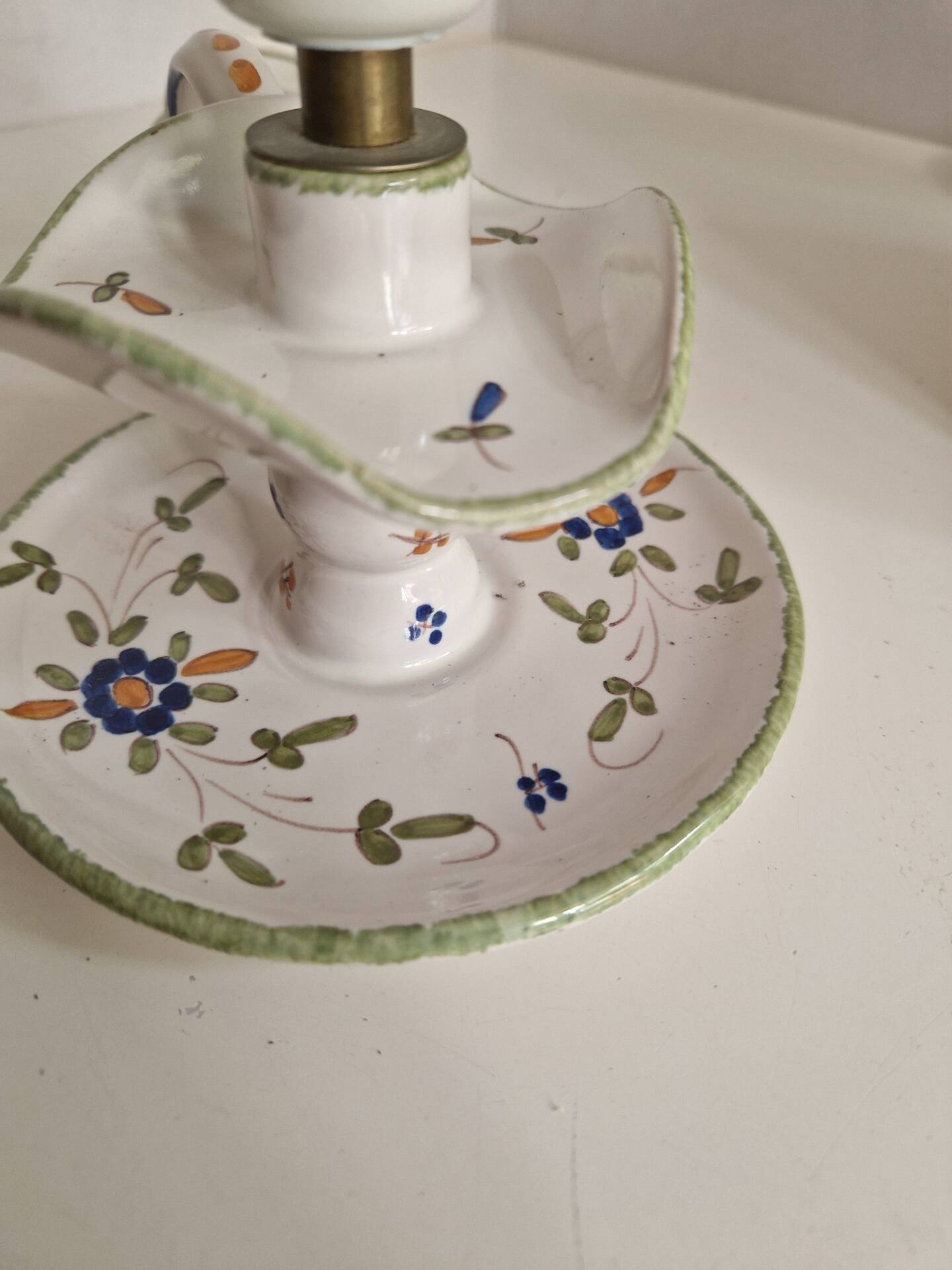 Petite Lampe En Faience Martres Tolosane Signé Matet