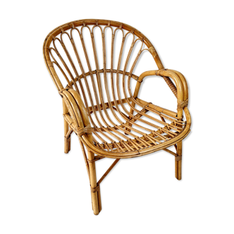 Rattan armchair adult basket