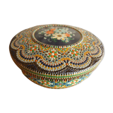 Old metal cookie box floral pattern 40s/50s