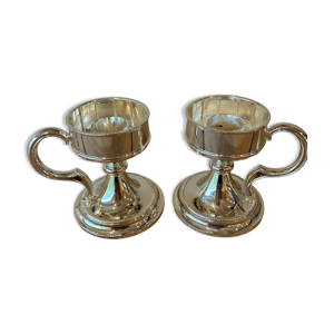 Paire de bougeoirs à
