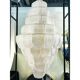 Italian Petals Murano Glass Chandelier in Transparent Diamanté Glass
