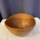 Salad bowl in bur walnut round shape honey color