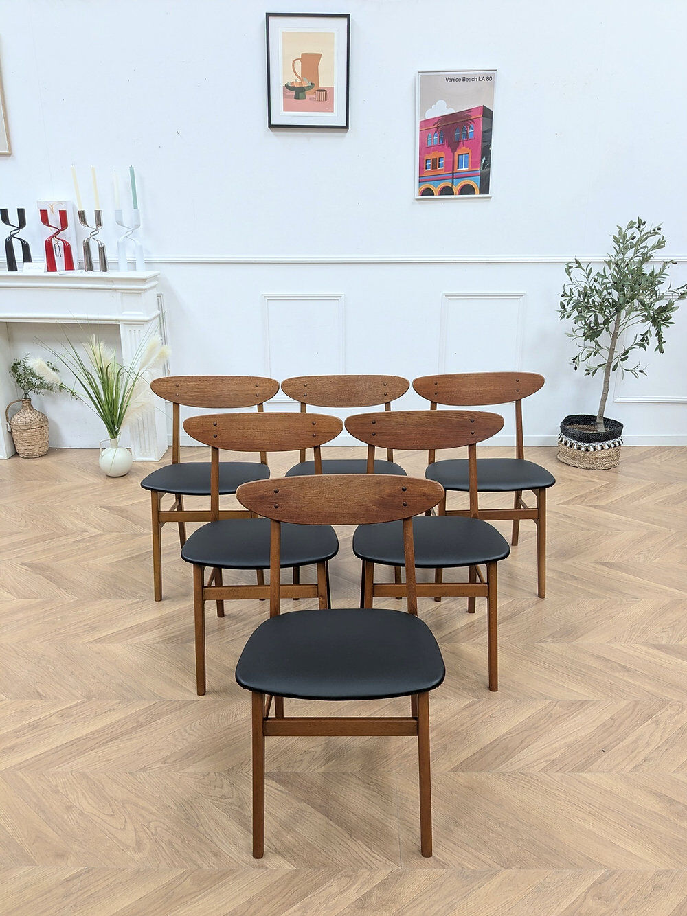 Set of 6 Farstrup model 210 chairs.