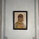 Portrait of a lady in marble mosaic in the antique style, circa 1880.