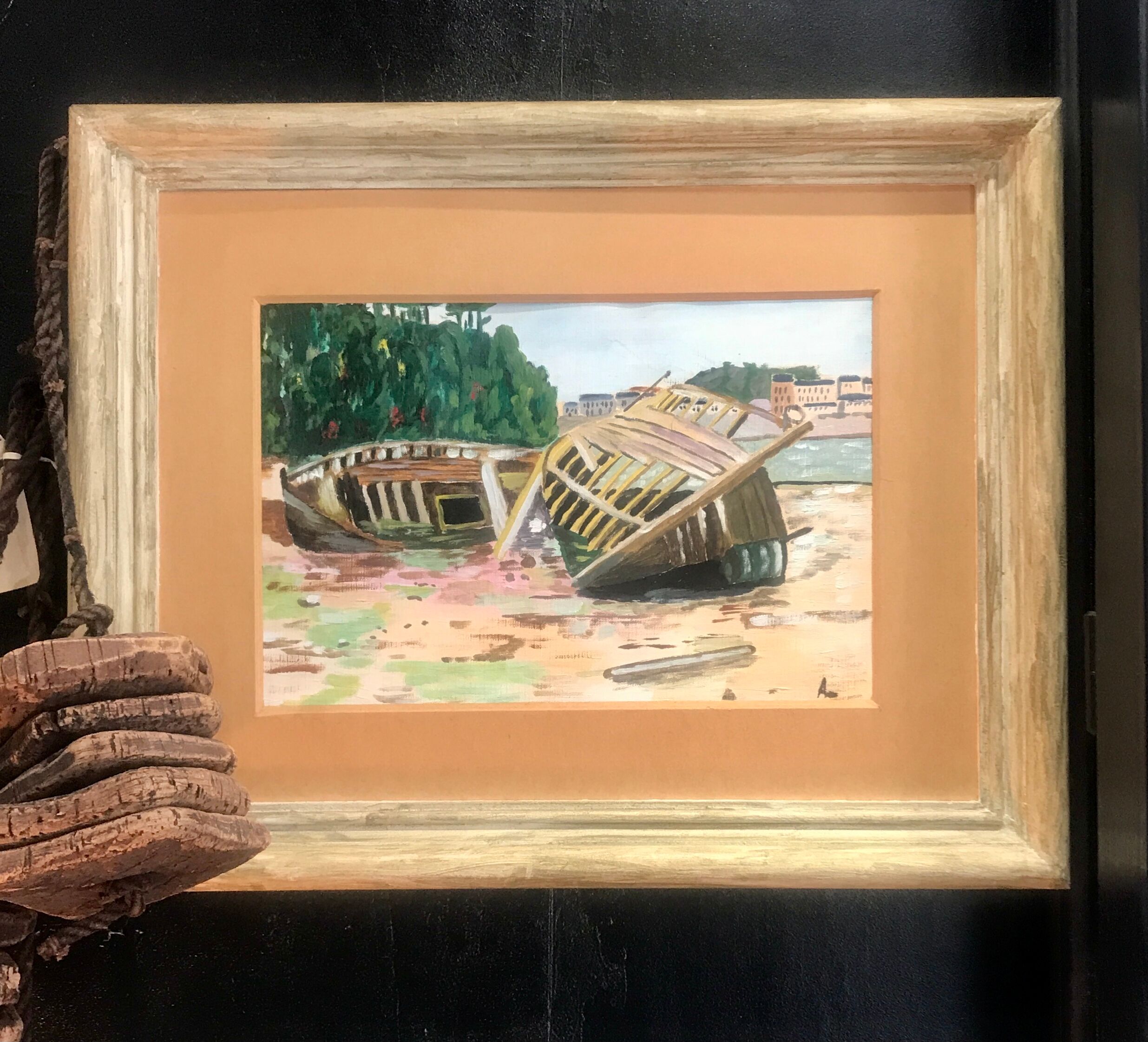 Ancient painting Brittany shipwrecks