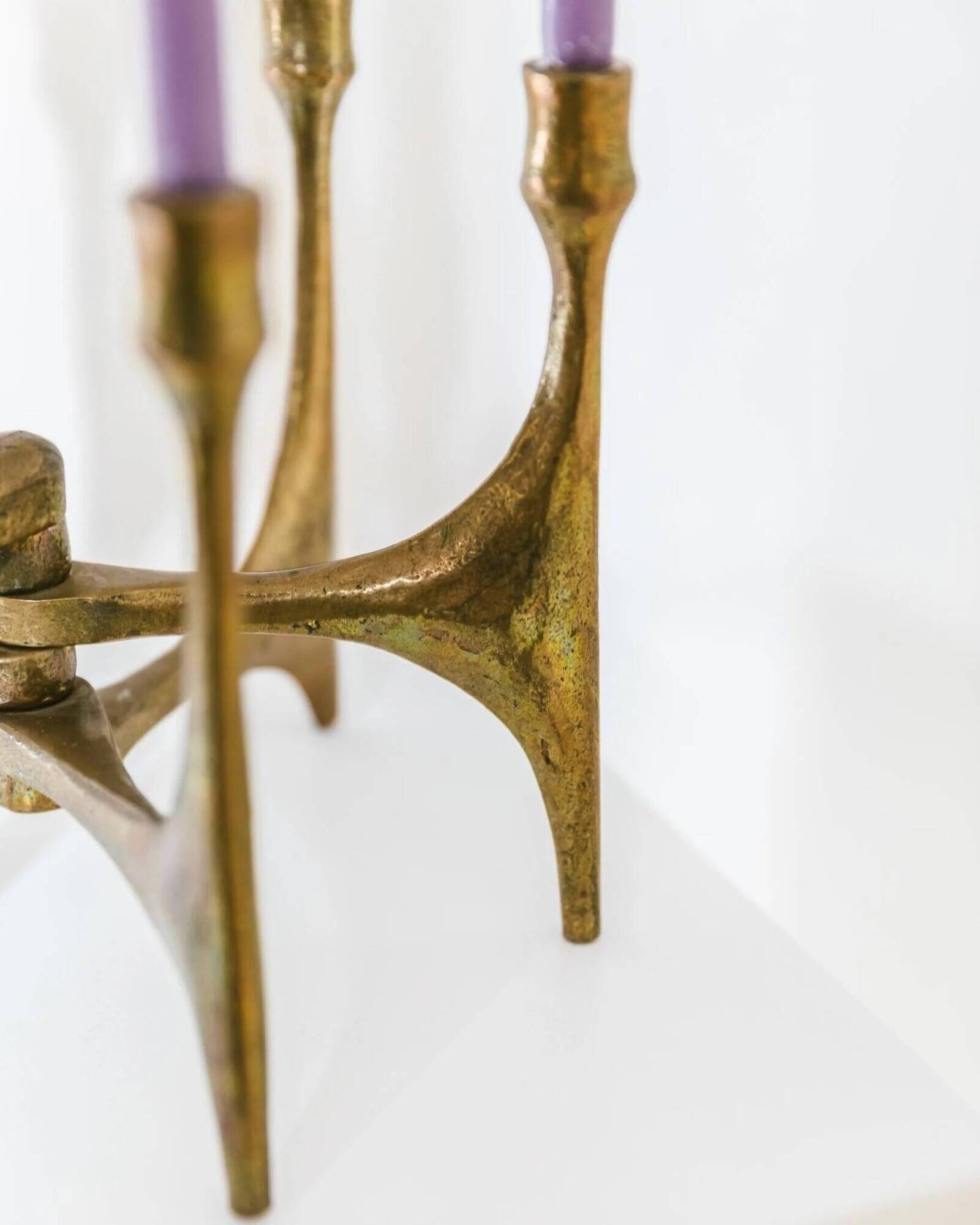 Doré Bronze Six-Arm Candleholder by Michael Harjes, Made in Germany, 1960s Mid-Century Modern
