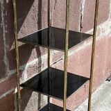Shelf with gold metal structure