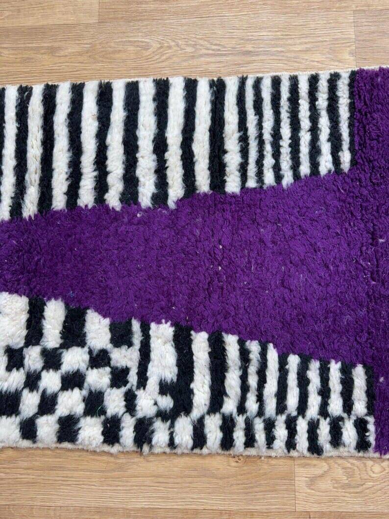 Handmade Beni Oura Hallway Rug Size 75 x 300 cm