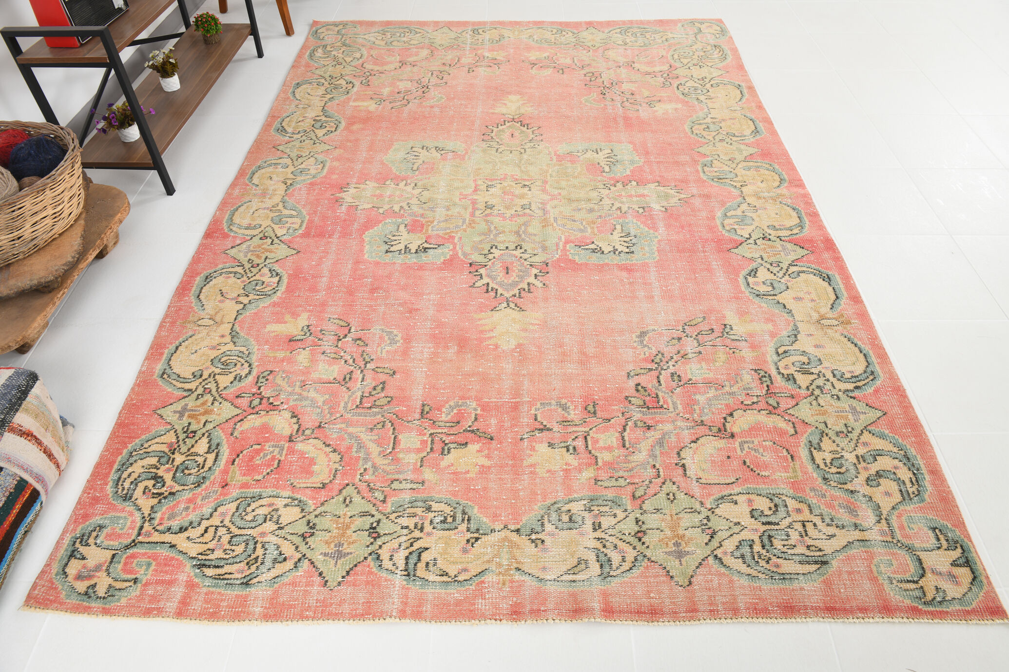 7x10 oriental & madallion vintage rug 207x304cm