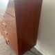 Danish teak chiffonier chest of drawers with 5 drawers