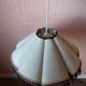 Suspension tissu perle bois