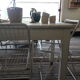 Lot de 4 chaises en métal peint