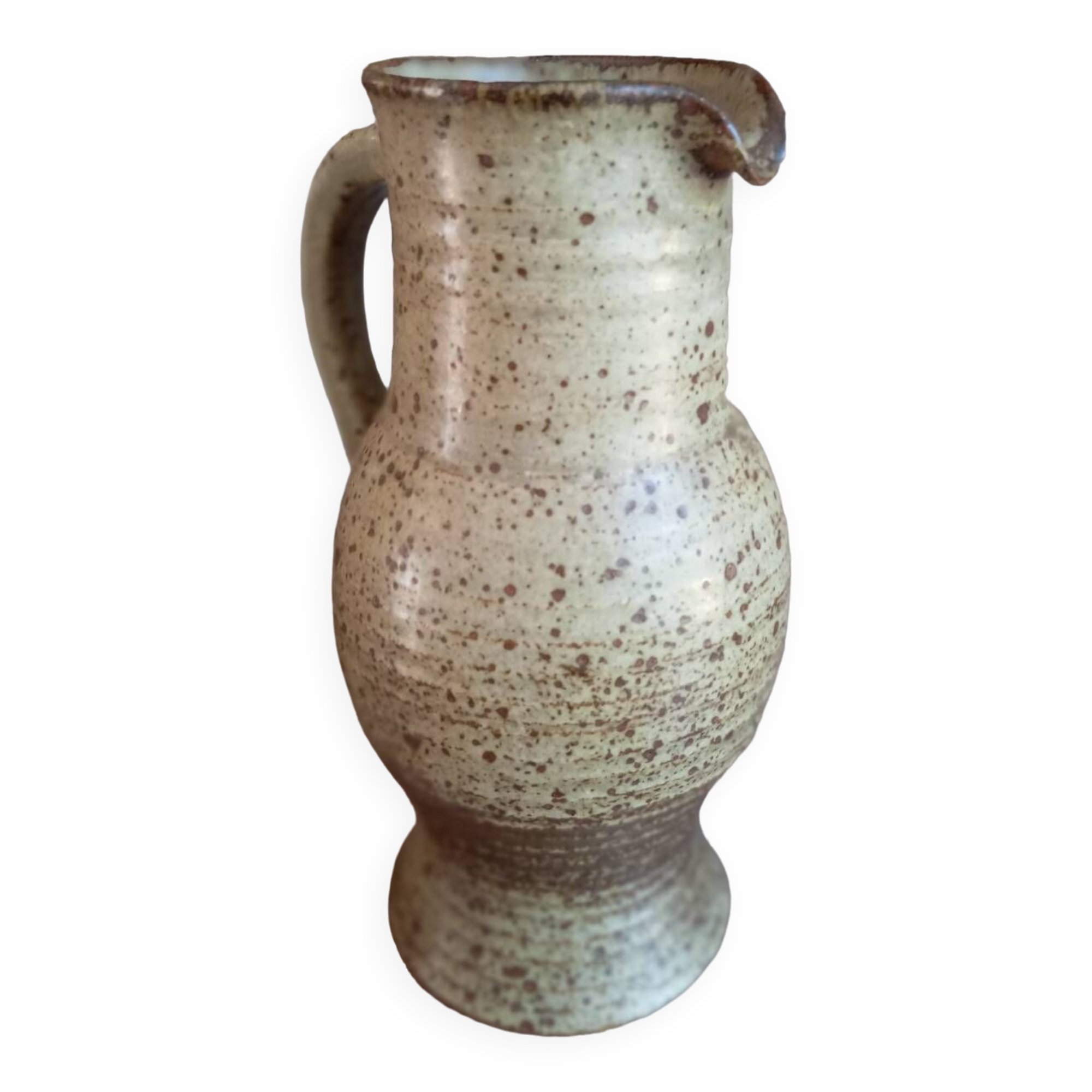 Pyrite stoneware pitcher signed Jean Tessier Le Cep 1970