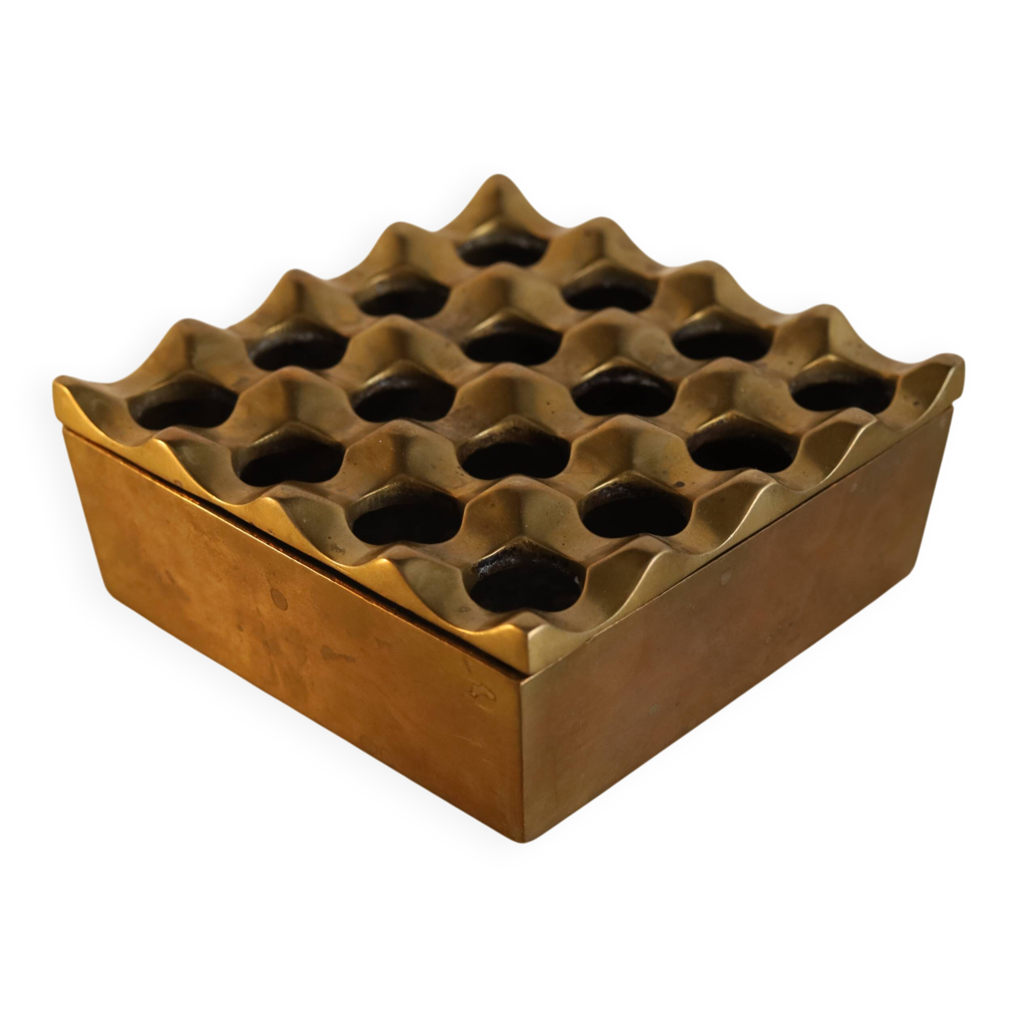 Vintage solid brass ashtray by Holger BACKSTROM and Bo LJUNGBEG