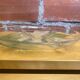 Plat mendiant ancien luminarc design arum lilly verre moulé décor fleu