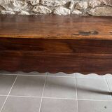 Antique rustic chest (maie) in solid wood