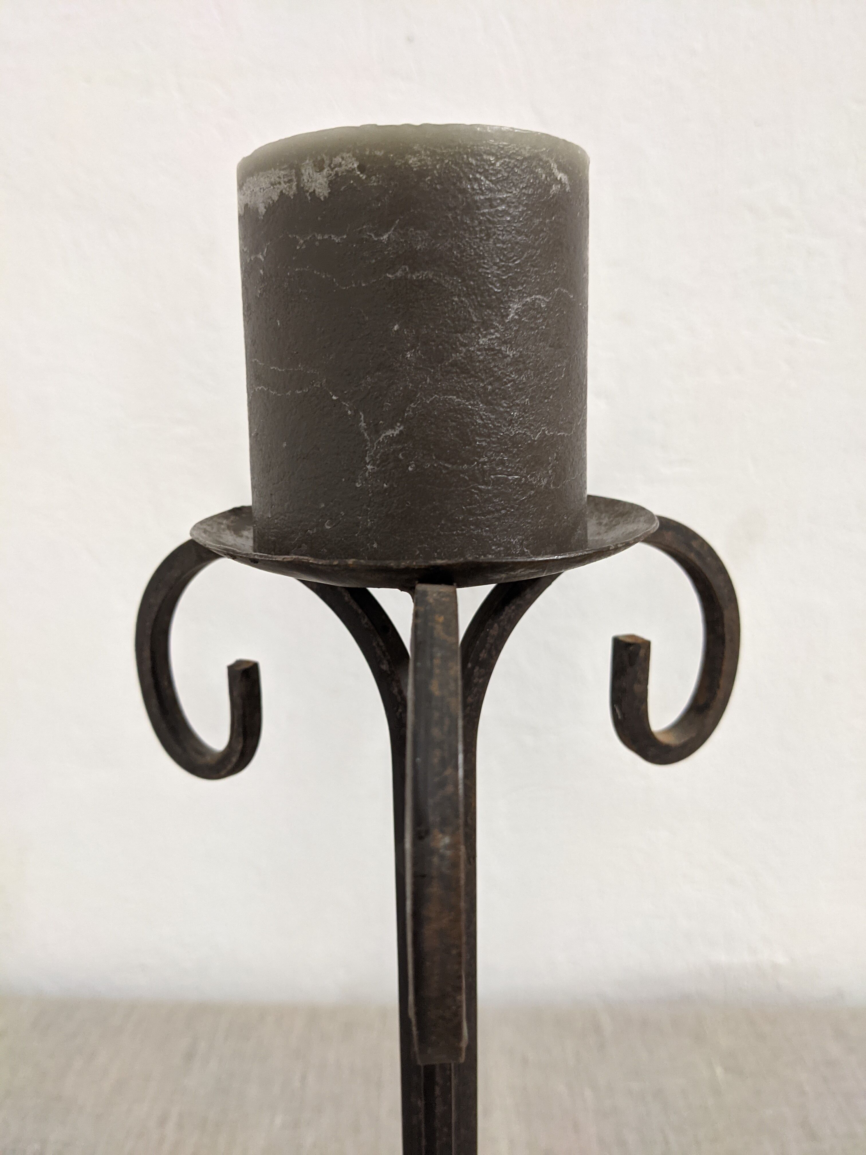 Wrought iron candlestick from the 1960s