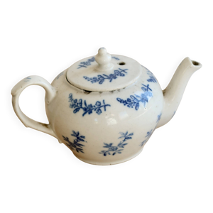 Théière ancienne Saint-Uze - bleu