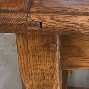 Rustic farmhouse antique coffee table made of solid oak with 1 drawer 50.